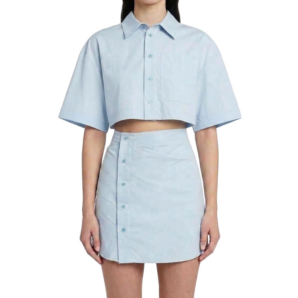 Jacquemus La Robe Arles Light Blue Cutout Mini Dress FR 36